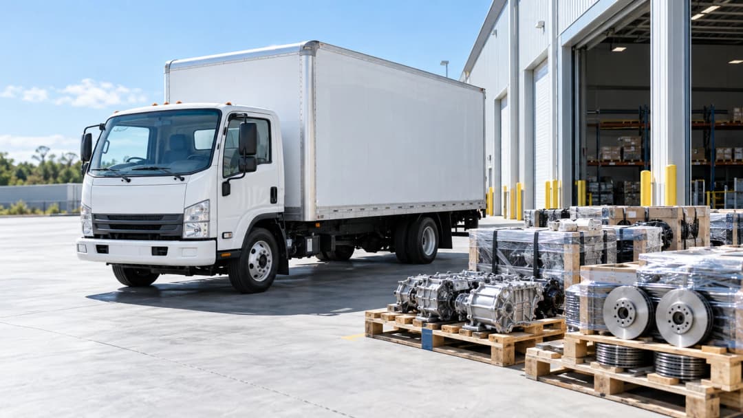 Commercial-vehicle automotive-parts application scene