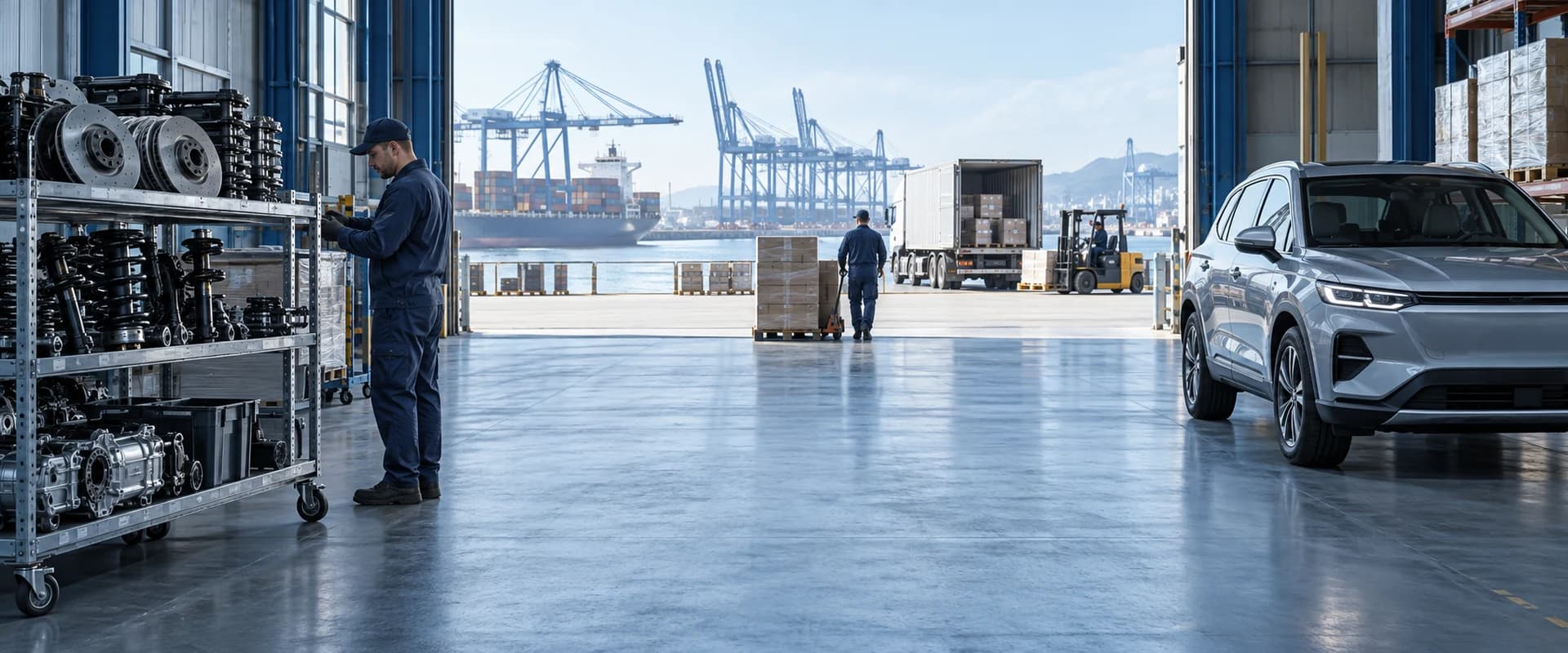 Automotive parts prepared for global supply