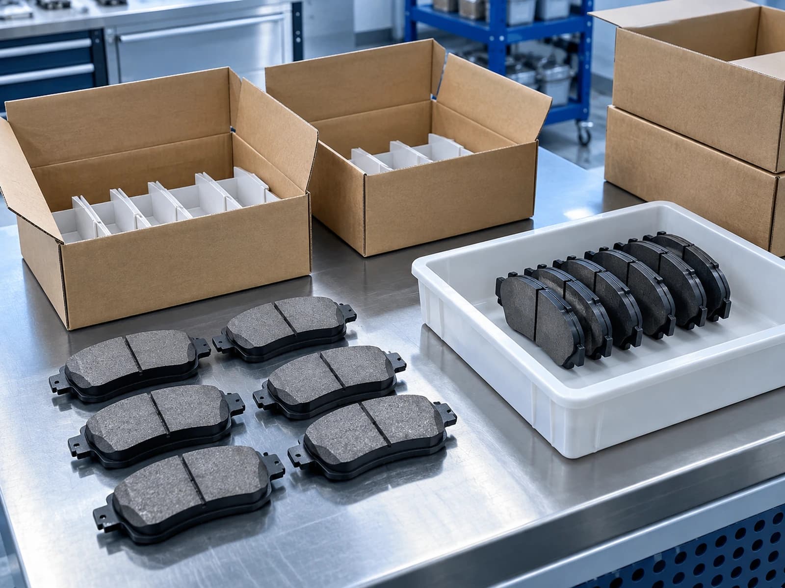 Automotive parts packing scene
